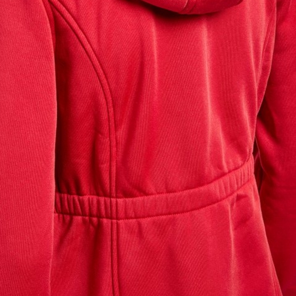 Candy Apple Red Leopard Sherpa-Lined Hood Fleece Anorak NWTs Sz Large - Picture 5 of 7